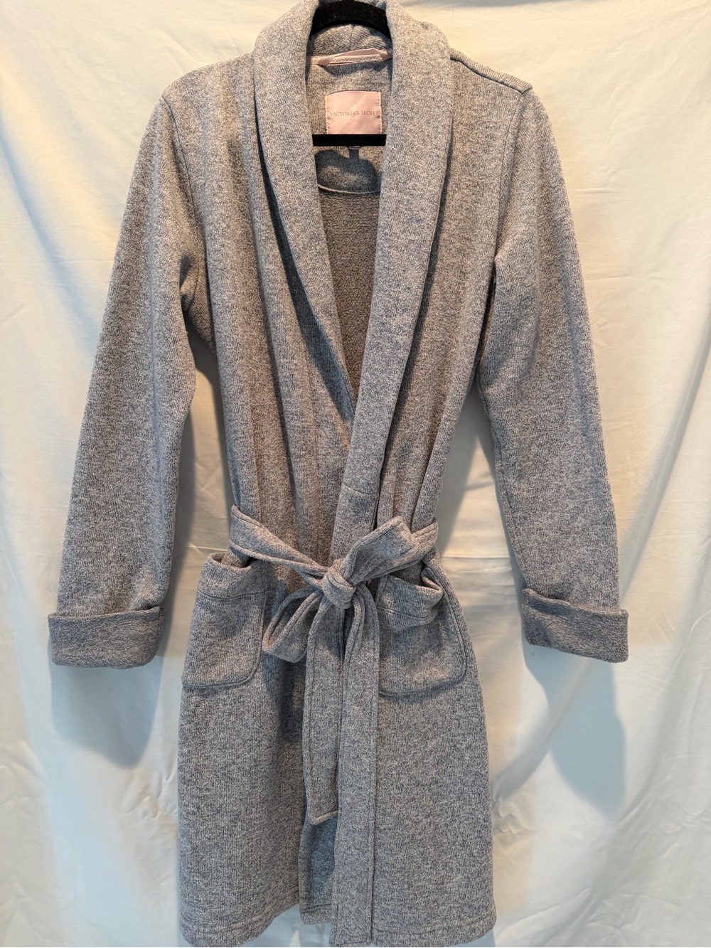 Victoria's Secret Heather Gray Soft Knit XL Bathrobe Cozy Loungewear